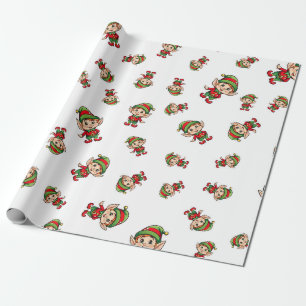 Festive Christmas Elf Wrapping Paper