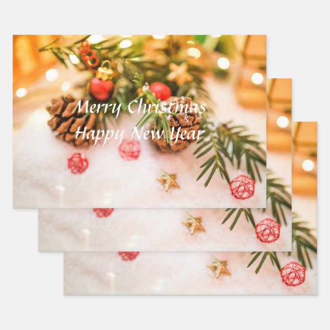Festive Christmas Every Occasion Wrapping Paper Sheet (Set)
