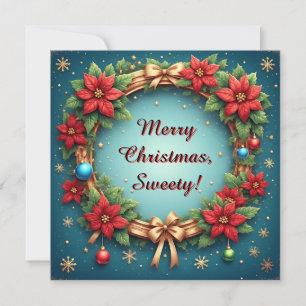 Festive Christmas Floral Circle 🎄✨ Poinsettia