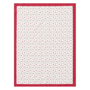 Festive Christmas Floral Damask Pattern Tablecloth