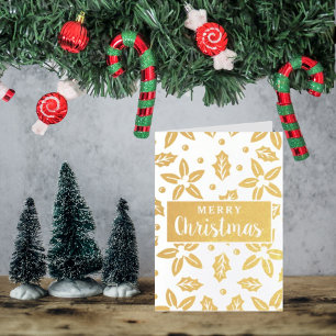 Festive Christmas Flowers Foil Card