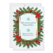 Festive Christmas Frame With Pine Branches