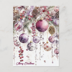 Festive Christmas Garland Greeting Card