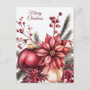 Festive Christmas Garland Greeting Card