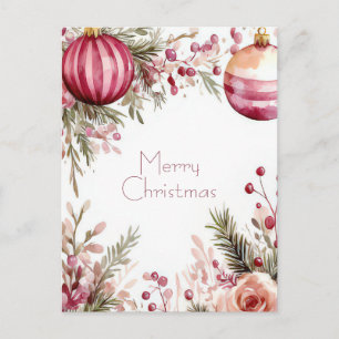 Festive Christmas Garland Greeting Card