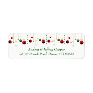 Festive Christmas Garland Return Address