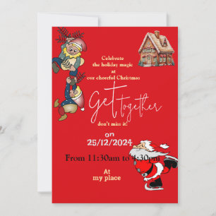 Festive Christmas Get-Together  Invitation