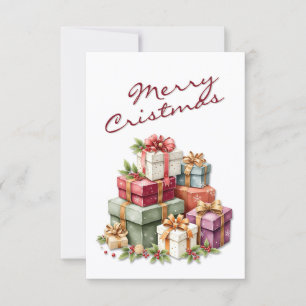 Festive Christmas Gift Boxes Artwork