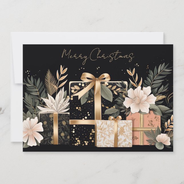 Festive Christmas Gift Greeting Card (Front)