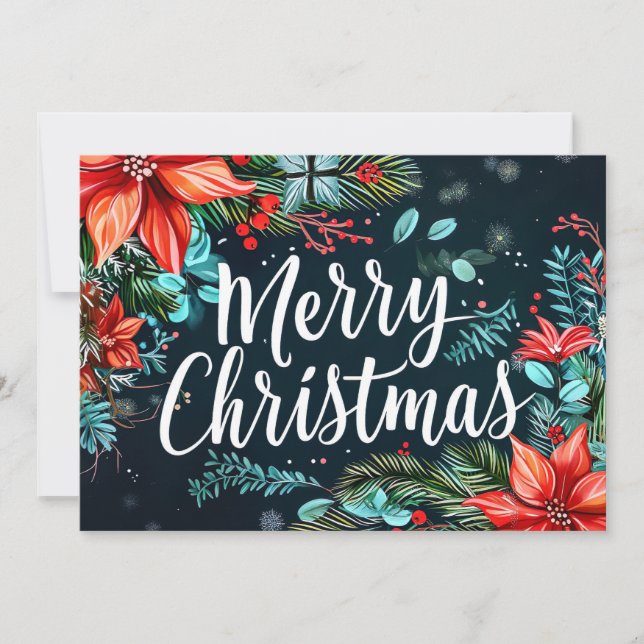 Festive Christmas Gift Greeting Card (Front)