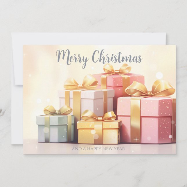 Festive Christmas Gift Greeting Card (Front)