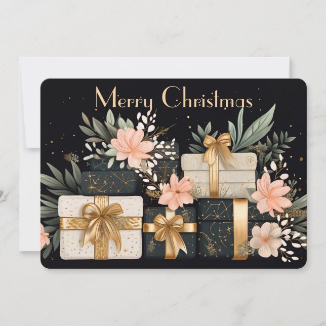 Festive Christmas Gift Greeting Card (Front)