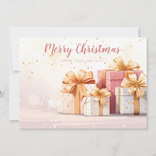 Festive Christmas Gift Greeting Card (Front)