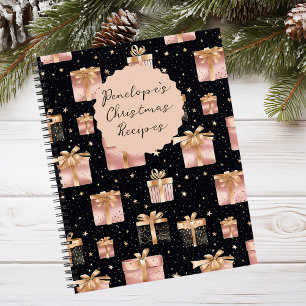 Festive Christmas Gift Pattern Recipe  Notebook