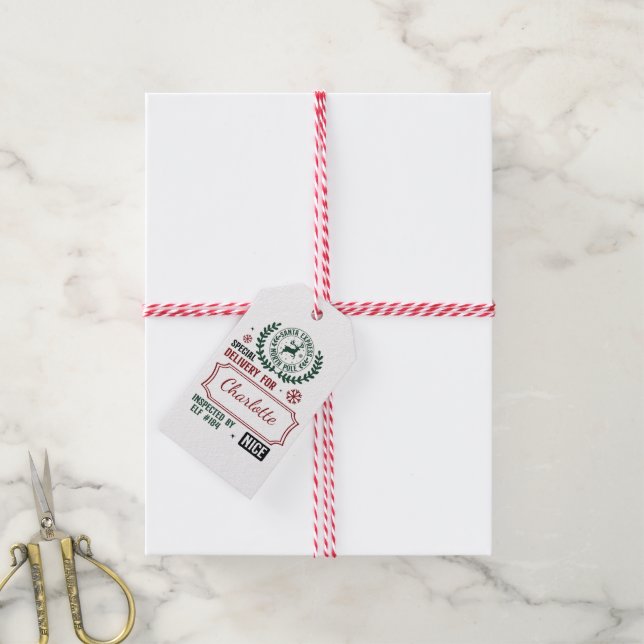 Festive Christmas Gift Tag (With Twine)
