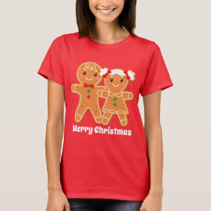 Festive Christmas gingerbread add text T-Shirt