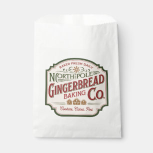 Festive Christmas gingerbread baking company Favour Bags