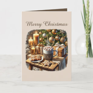 Festive Christmas gingerbread cookies customisable Holiday Card