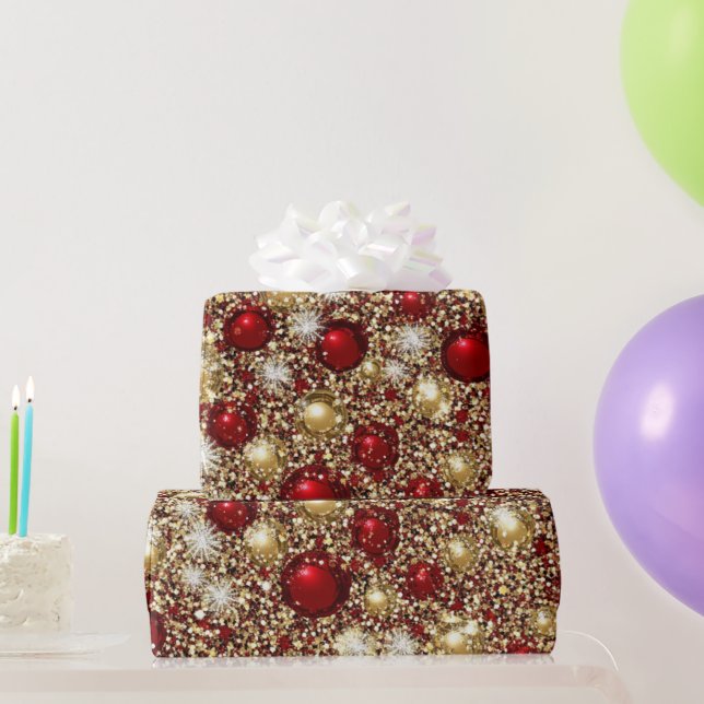Festive Christmas Glitter Patter Wrapping Paper (Party Gifts)