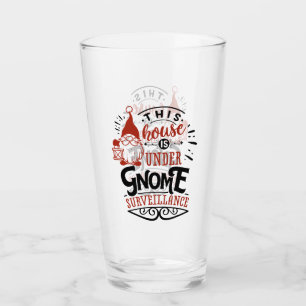 festive Christmas gnome Holiday Glass