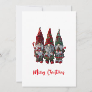 Festive Christmas Gnomes - Cute Holiday Greeting Card