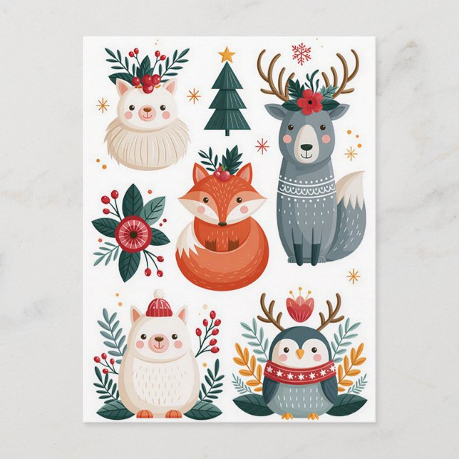 Festive Christmas Greeting Card (Front)
