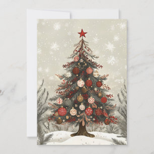 Festive Christmas Greeting Card Christmas Tree