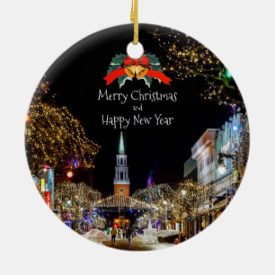 Festive Christmas Greetings, Ceramic Tree Decoration