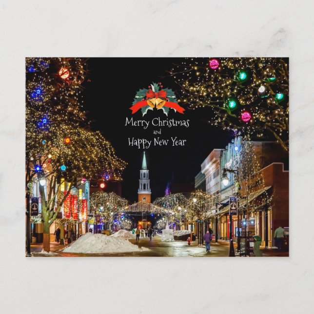 Festive Christmas Greetings Postcard (Front)