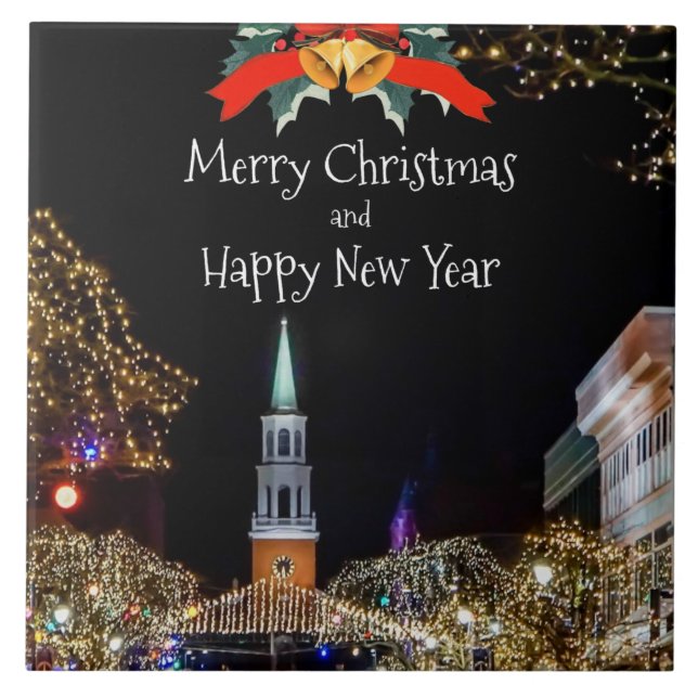 Festive Christmas Greetings Tile (Front)