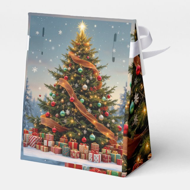 Festive Christmas Holiday Celebration Favour Box (Back Side)