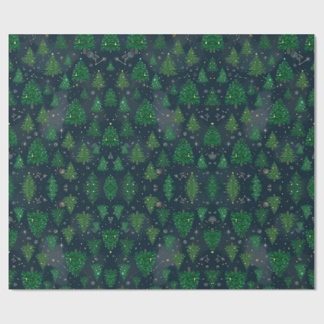 Festive Christmas Holiday Gift Wrap (Flat)