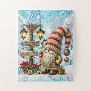 Festive Christmas Holiday gnome  Jigsaw Puzzle