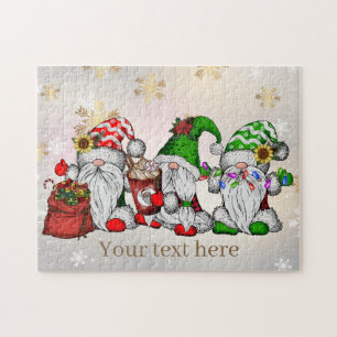 Festive Christmas Holiday gnome Jigsaw Puzzle