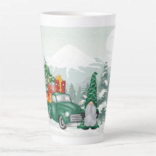 festive Christmas Holiday gnome Latte Mug