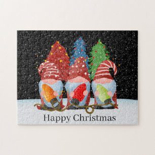 festive Christmas Holiday gnomes jigsaw puzzle