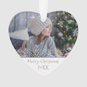 Festive Christmas Holiday Keepsake Photo Ornament