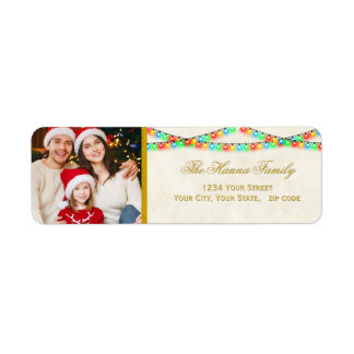 Festive Christmas Holiday Lights Custom Photo