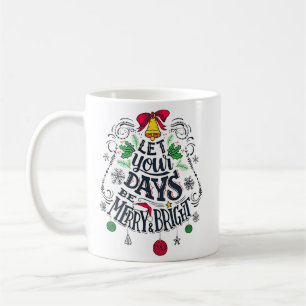 Festive Christmas Holiday Merry & Bright Xmas  Coffee Mug