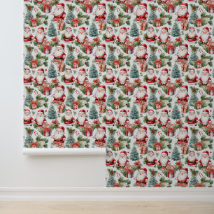 Festive Christmas Holiday mix tiled Wallpaper