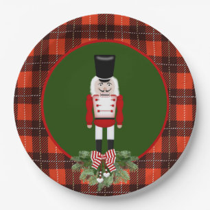 Festive Christmas Holiday nutcracker Paper Plate