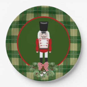 Festive Christmas Holiday nutcracker Paper Plate
