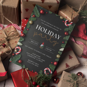 Festive Christmas Holiday Party Invitation
