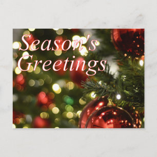 Festive Christmas Holiday Postcard