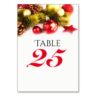 Festive Christmas Holiday Table Card