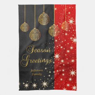 Festive Christmas Holiday Tea Towel