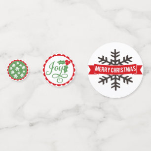 Festive Christmas Holiday Themed Designs Confetti