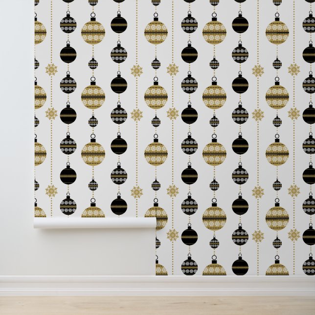 Festive Christmas Holiday tiled ornaments  Wallpaper (Application)