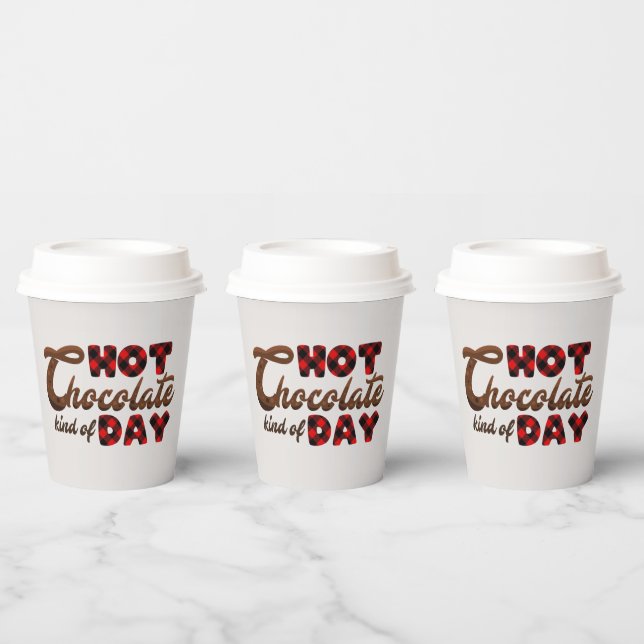 festive Christmas hot chocolate kind of Day Paper Cups (Multi)