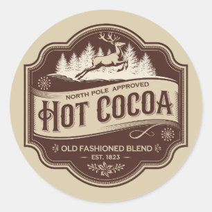 Festive Christmas hot cocoa  Classic Round Sticker